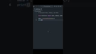 Calculate Mean Median Mode |#python #pythonprogramming#coding#learnpython #pythonforbeginners