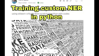 Training a custom NER system in python codes explained