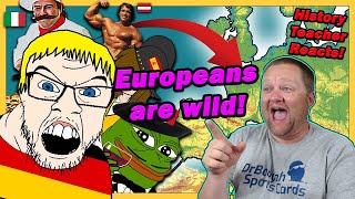 European Stereotypes Explained | Living Ironically in Europe | History Teacher Reacts