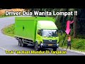 Sopir Dua Cewek Lompat Dari Kabin Truk Tak Kuat Nanjak Mundur Di Tanjakan bukit kodok