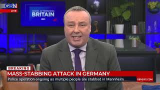 Knife attacker stabs MULTIPLE people on LIVE STREAM in German city as armed police rush to scene...