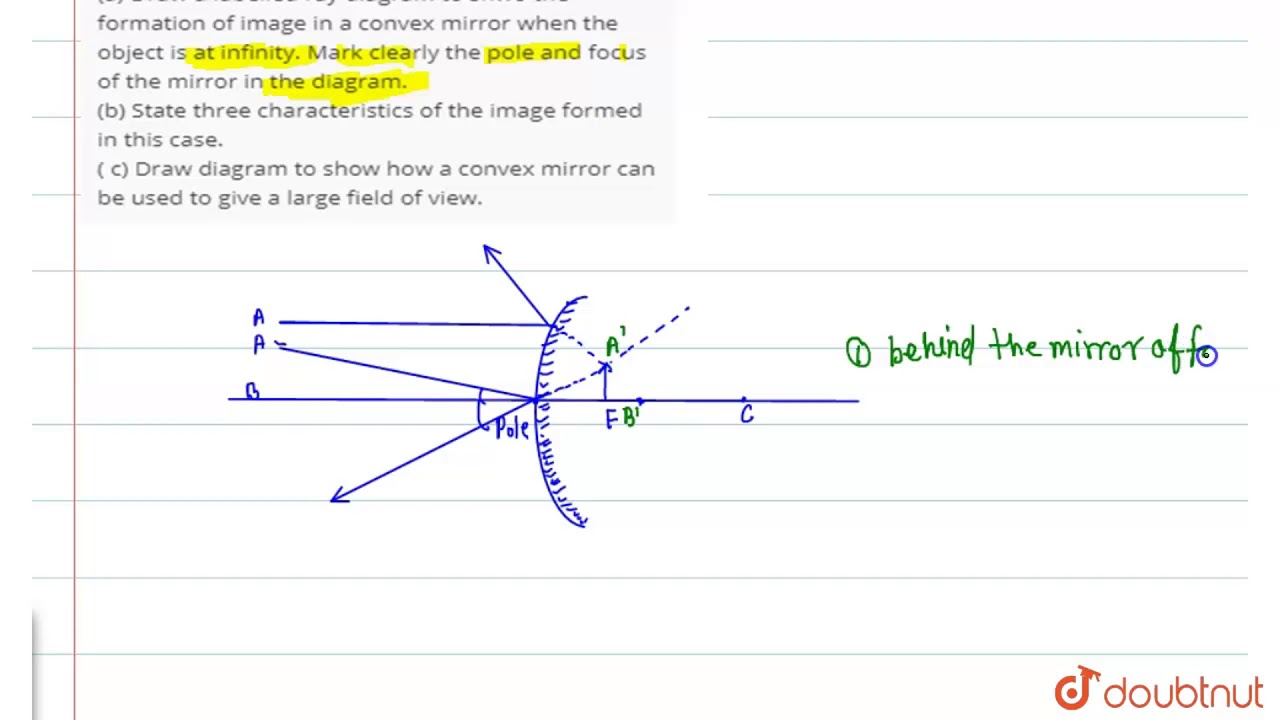 (a) Draw A Labelled Ray Diagram To Shwo The Formation Of Image In A ...