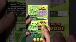 $1 Lucky Seven Winner 🤑🤑🤑#lottery #scratchcards #scratchofftickets #nylottery