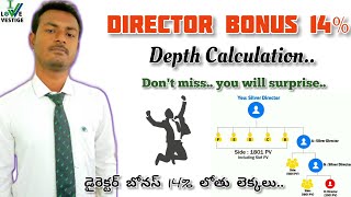 Learn how to calculate Vestige Director bonus DEPTH .. డైరెక్ట్ బోనస్ పూర్తి లెక్కలు..😃😃