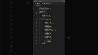 Pac-man animation with Python turtle || #shorts #coding #python #pythonprogramming