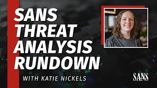 SANS Threat Analysis Rundown with Katie Nickels | January 2025