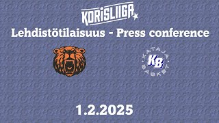 Karhubasket - Kataja Basket lehdistötilaisuus 1.2.2025