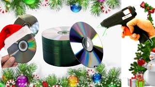 3 Manualidades Navideñas con CD'S | Adornos Navideños Reciclados🎄🎅☃️