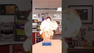 Methane bubble experiment #chemistry #biology #physics #science #spacex #walterwhite