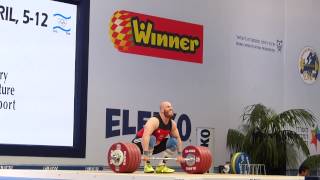 European Weightlifting Championships 2014 Dolega Marcin 235kg C\u0026J Attempt