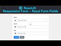 ReactJS Responsive Form - 3: Reset ReactJS Responsive Form Fields