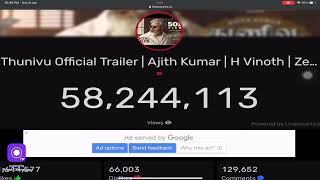 Thunivu"Official Trailer | Ajith Kumar | H Vinoth | Boney Kapoor | Ghibran | Live Count