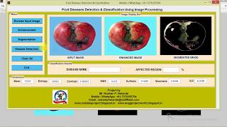 Fruit Disease Detection and Classification using Matlab