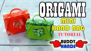 How to make easy ORIGAMI MINI HAND BAG(종이접기 핸드백)