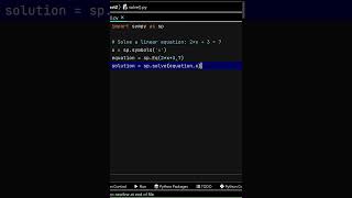 the solve() Function in SymPy: Solving Equations with Python