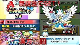 『妖怪ウォッチぷにぷに』#389 無課金でZランク 剣豪紅丸(聖剣バージョン)GET！特殊能力 暴走輪廻がいれば漢方○個でいける！聖剣の間Lv9攻略 きまぐれゲート