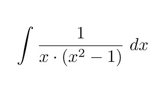 (Method 2) Integral of 1/x*(x^2-1) (partial fraction decomposition)