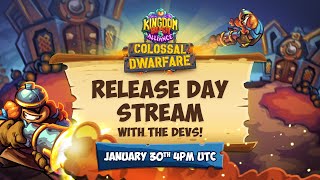 Colossal Dwarfare Release Day Developer Stream 🤖