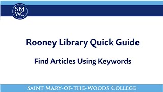 Find Articles Using Keywords: Quick Guide