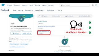 Create Validation Rules | Formulas and Validations | Trailhead | Salesforce | Virtual Internship