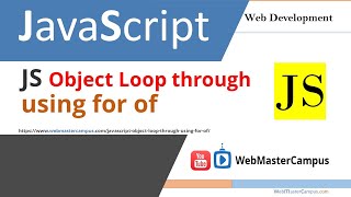 JavaScript Object Loop Through Using For...Of