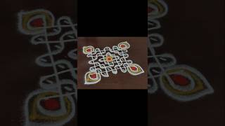 9*1 dots rangoli # simple rangoli # easy rangoli # daily rangoli