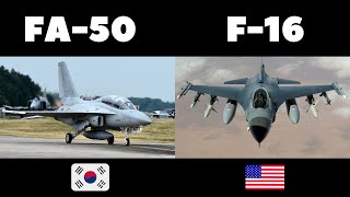 FA-50 vs F-16 fighting falcon comparison video
