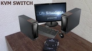 Подключение 2х компьютеров к 1му монитору KVM SWITCH Unboxing - [Life Situations]