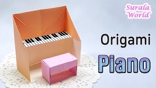 Piano Origami (Easy, How to make a paper piano, DIY)