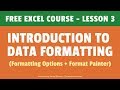 [FREE EXCEL COURSE] Lesson 3   - Data Formatting in Excel