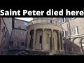 Rome Italy, St. Peter was crucified upside down here. Trastevere Rome walking tour