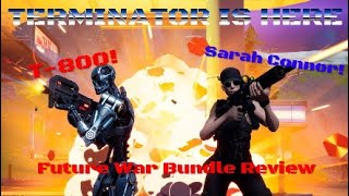 Future War Bundle! T-800 and Sarah Connor Skin Review and Gameplay! Fortnite Chapter 2 S5