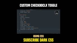 How to create  Custom CheckBox Toggle Button using css #Shorts