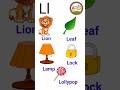 L alphabet words with pictures | vocabulary #youtubeshorts #shorts #abcd #kidslearning