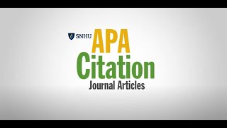 APA Citation: Journal Articles (from Databases)