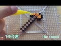 【アイロンビーズ ironbeads】金の斧の作り方！how to make a gold ax 【マインクラフト minecraft】