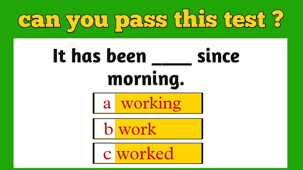 Can You Pass This English Grammar Quiz Grammar Quiz 7 Youtube