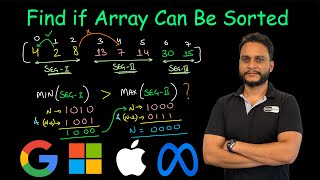 Find if Array Can Be Sorted | Leetcode 3011