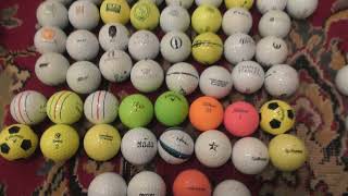 Rare Golf Ball types \u0026 Logo Golf Balls  Collection Tiger Woods  31dec21 finds