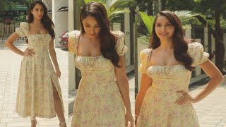 Nora Fatehi Showing Hot Assets While Spotted at T-Series Office in Mumbai - Watch Video