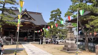 三条八幡宮の春季大祭で神楽奉納