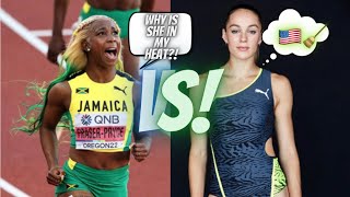 Shelly-Ann Fraser-Pryce NERVOUS Racing Abby Steiner In 200m?! | 2022 World Championships