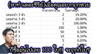 (หาทำเดอะซีรีย์)เมื่อคุณอยากถูกหวยมากๆ ซื้อมาลอง 100 ใบ จะถูกกี่ใบ?