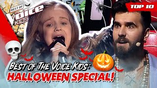 FREAKY \u0026 SPOOKY songs in The Voice Kids! 🎃🦇 | TOP 10: Halloween Special