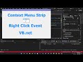 Context menu strip and right click event vb.net tutorial