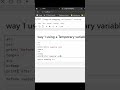 Swapping the two variables using temporary variables in python | #python #shorts