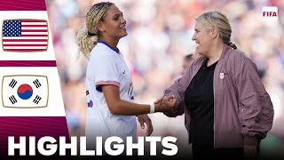 USA vs South Korea | Emma Hayes First Game With USWNT | Highlights | Women's Fri