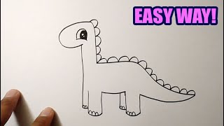 How to draw animals for beginners | Dinosaur Cute
