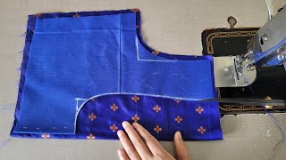 Beautiful back hook blouse design | How to make back hook blouse design | Cutting and stitching