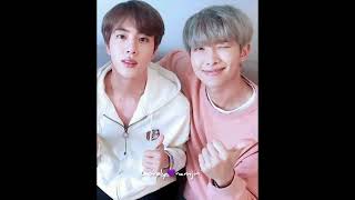 Jin seems like a friend to the other members and a lover with Namjoon #namjin #bts